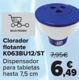 Oferta de Clorador flotante K063BU12/ST por 6,49€ en Carrefour