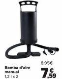 Oferta de Bomba de aire manual  por 7,59€ en Carrefour
