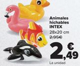 Oferta de Animales hinchables INTEX por 2,49€ en Carrefour