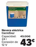 Oferta de Nevera eléctrica  por 43€ en Carrefour