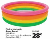 Oferta de Piscina hinchable 4 aros Sunset por 28€ en Carrefour