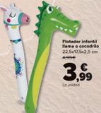 Oferta de Flotador infantil llama o cocodrilo por 3,99€ en Carrefour