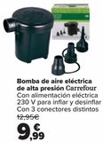 Oferta de Bomba de aire eléctrica de alta presión Carrefour  por 9,99€ en Carrefour