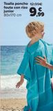 Oferta de Toalla poncho fouta con rizo junior  por 9,99€ en Carrefour