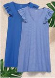 Oferta de Vestido liso o estampado manga volante  por 9,99€ en Carrefour