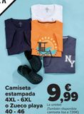 Oferta de Camiseta estampada o Zueco playa  por 9,99€ en Carrefour
