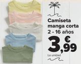 Oferta de Camiseta manga corta  por 3,99€ en Carrefour