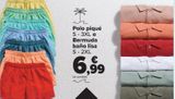 Oferta de Polo piqué o bermuda baño lisa  por 6,99€ en Carrefour