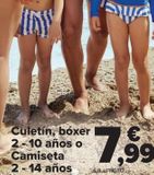 Oferta de Culetín, bóxer o Camiseta  por 7,99€ en Carrefour