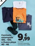 Oferta de Camiseta estampada o Zueco playa  por 9,99€ en Carrefour