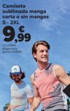 Oferta de Camiseta sublimada manga corta o sin mangas  por 9,99€ en Carrefour