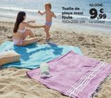 Oferta de Toalla de playa maxi fouta  por 9,99€ en Carrefour