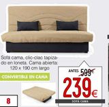 Oferta de Sofá cama por 239€ en ATRAPAmuebles
