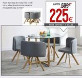 Oferta de Mesa de centro + 4 sillas  por 225€ en ATRAPAmuebles