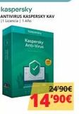 Oferta de Antivirus Kaspersky por 14,9€ en Dynos Informática