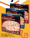Oferta de Pizza 4 quesos, jamón y queso, cappricciosa o atún y cebolla UNIDE, de 340 a 370 g por 2,29€ en Unide Supermercados