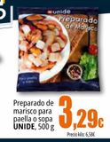 Oferta de Preparado de marisco para paella o sopa UNIDE, 500 g por 3,29€ en Unide Supermercados