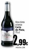 Oferta de Vino tinto crianza Carta de Plata por 2,99€ en Unide Market