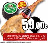 Oferta de Jamón serrano UNIDE, pieza 6,5 a 7 kg  por 59€ en Unide Market