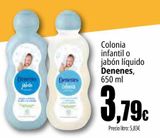 Oferta de Colonia infantil o jabón líquido Denenes por 3,79€ en Unide Market