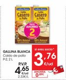 Oferta de GALLINA BLANCA Caldo de pollo P-2 2 L por 4,65€ en Eroski