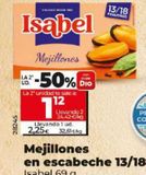 Oferta de Mejillones en conserva Isabel por 2,25€ en Dia Market