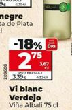 Oferta de Vino blanco Viña Albali por 3,39€ en Maxi Dia