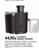 Oferta de Licuadora Habitex por 44,9€ en Cadena88
