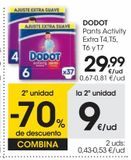 Oferta de DODOT Pants infantil Activity Extra Talla 4 45 Uds por 29,99€ en Eroski