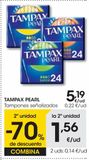Oferta de TAMPAX Tampón regular Pearl 24 Uds por 5,19€ en Eroski
