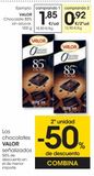 Oferta de VALOR Chocolate 85% sin azúcar 100 g por 1,85€ en Eroski
