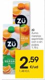 Oferta de ZÜ Zumo de naranja exprmida sin pulpa 1,75 L por 2,59€ en Eroski