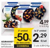 Oferta de AGUINAMAR Mejillones cocidos en su jugo 500 g por 4,59€ en Eroski