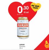 Oferta de AURUM Cerveza 33 cl por 0,3€ en Eroski