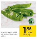 Oferta de  Pimiento italiano malla 0,5 Kg por 1,95€ en Eroski