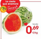 Oferta de  Sandía al peso por 0,69€ en Eroski