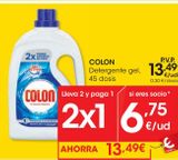 Oferta de COLON Detergente gel 45 dosis por 13,49€ en Eroski