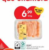 Oferta de EROSKI Filetes de pechuga de pollo 400-650g bandeja al peso por 6,99€ en Eroski