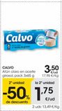 Oferta de CALVO Atún claro en aceite girasol pack 3x65 g por 3,5€ en Eroski