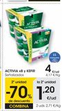 Oferta de ACTIVIA Yogur natural pack 8x120 g por 4€ en Eroski