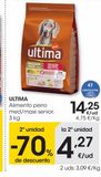 Oferta de ULTIMA Alimento perro med/maxi senior 3 Kg por 14,25€ en Eroski