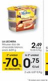 Oferta de LA LECHERA Mousse duo de chocolate blanco pack 4x59 g por 2,49€ en Eroski
