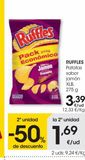 Oferta de RUFFLES Patatas sabor jamón xlb 275 g por 3,39€ en Eroski
