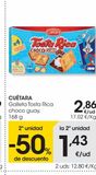 Oferta de CUETARA Galleta Tosta Rica choco guay 168 g por 2,86€ en Eroski