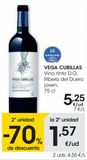 Oferta de Vino tinto D.O. Ribera del Duero joven 0,75 L VEGA CUBILLAS  por 5,25€ en Eroski