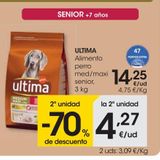 Oferta de Alimento perro med/maxi senior 3 Kg ULTIMA  por 14,25€ en Eroski