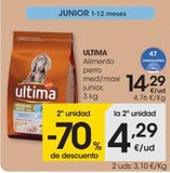 Oferta de Alimento perro med/maxi junior 3 Kg ULTIMA  por 14,29€ en Eroski
