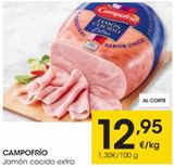 Oferta de Jamón cocido extra al corte CAMPOFRÍO  por 12,95€ en Eroski