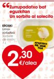 Oferta de Sorbete de limón 1 l EROSKI  por 2,3€ en Eroski