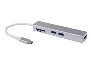 Oferta de ADAPTADOR USB-C 5EN1 EQUIP HDMI  3 PUERTOS USB 3.0  LECTOR DE TARJETAS por 29,9€ en PCBox